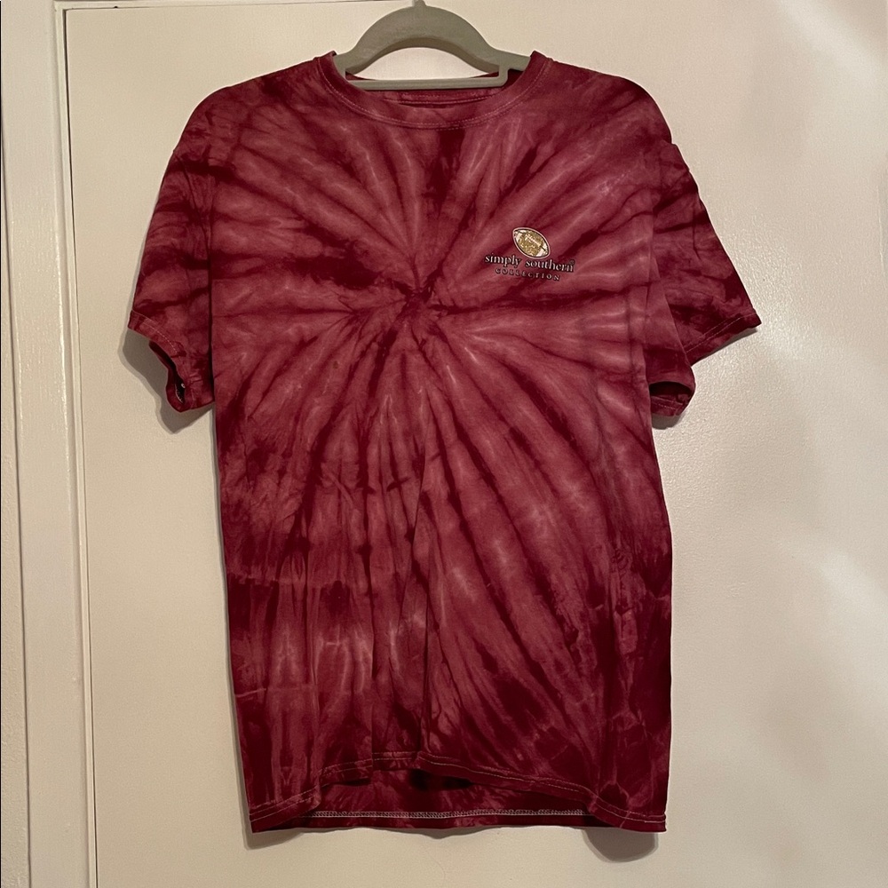 Simply Southern Garnet & Gold Tie-Dye Tee
